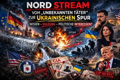 A political collage linking Ukraine to global espionage and conflicts with key world leaders.