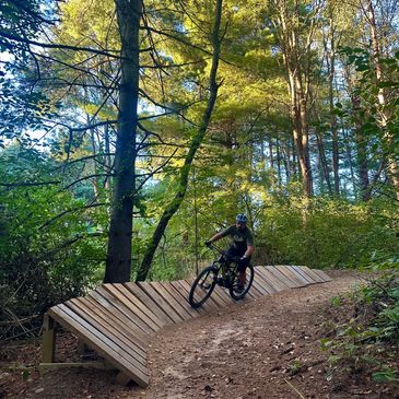 wall ride bonneyville mill mountain bike trail 
