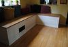 Banquette finished, heater register added