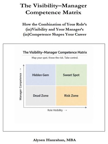 Visibility-Manager Competence Matrix with four career zones.