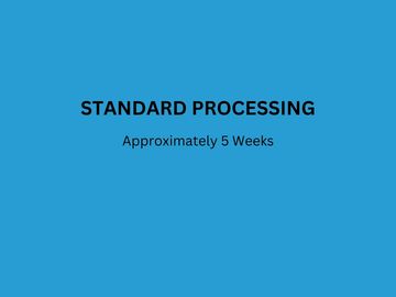 Standard Apostille processing time frame is approximately 5 weeks, excluding shipping time.