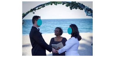 Officiating a beach wedding in Jupiter, Florida