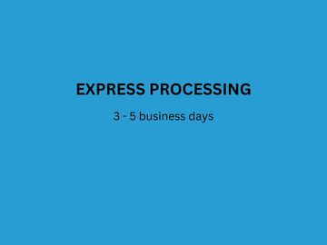 Express apostille processing time frame is 3 to 5 business days, not including shipping time.