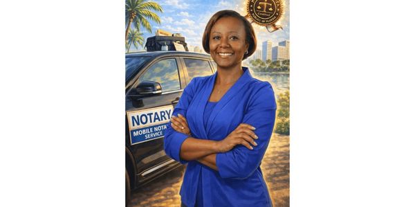 Mobile notary service near me.  Serving Loxahatchee, West Palm Beach, Westlake, Wellington, Palm Bch