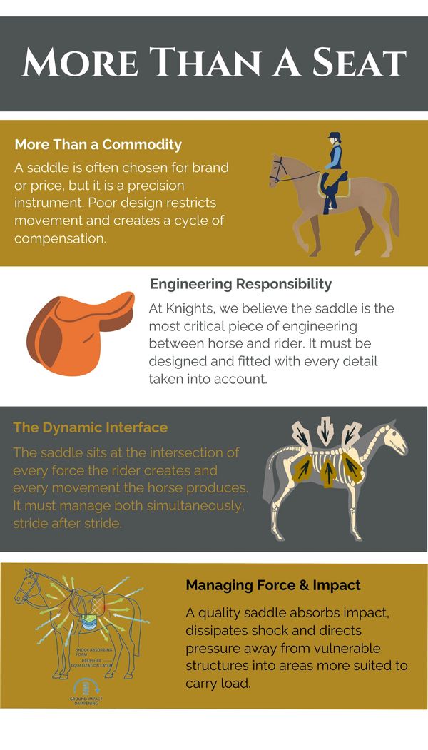 infographic why Knights saddles are much more than the average saddle