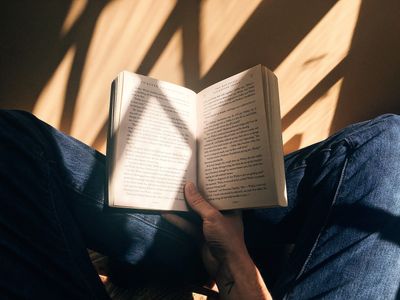 reading book in sunlight 