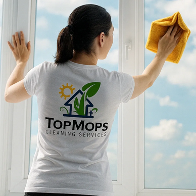 Deep house cleaning in Wilmington NC by Top Mops — baseboards, windows, and cabinets cleaned.