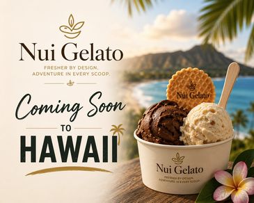 Nui Gelato announces its arrival in Hawaii with delicious gelato scoops.