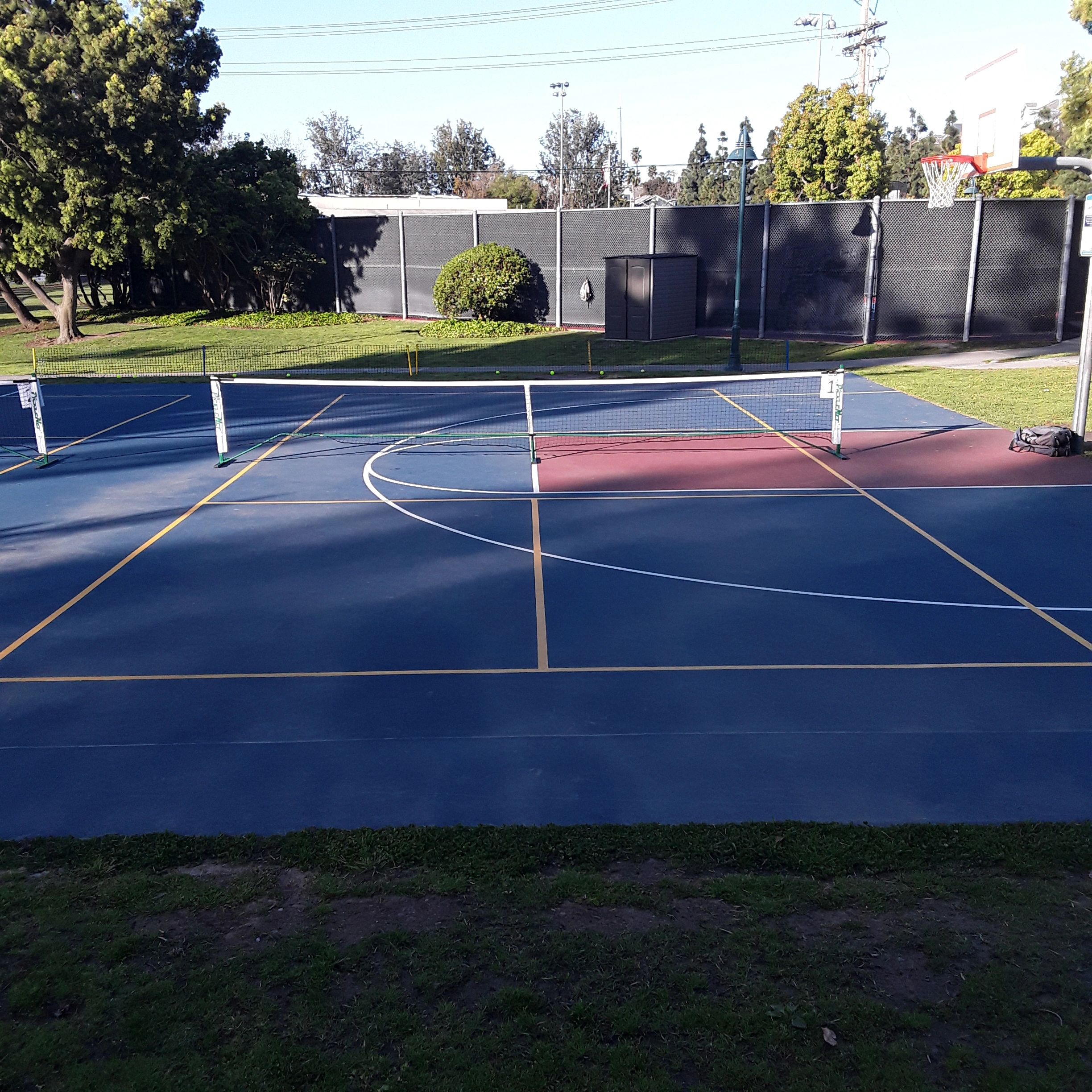 View of Dana Point Senior Center Outdoor pickleball courts.