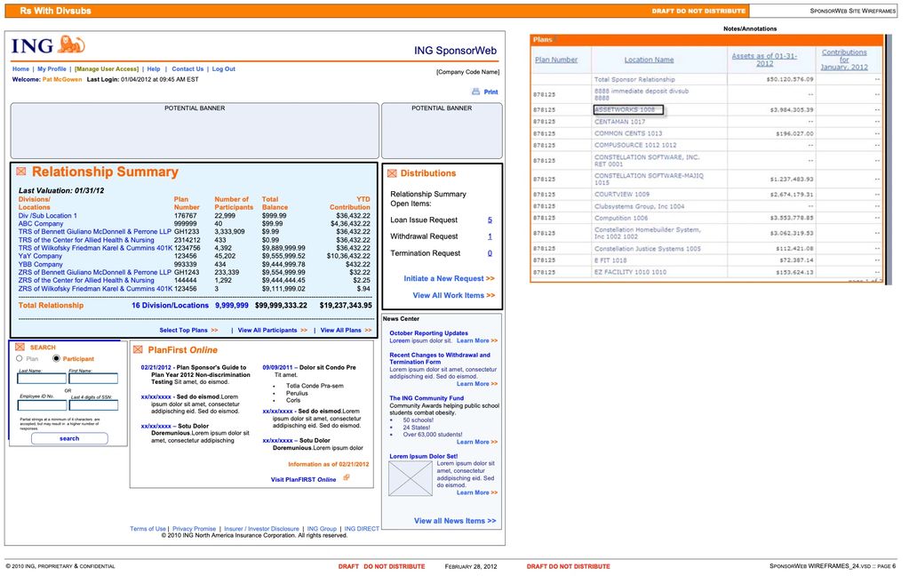 ING Sponsor Portfolio Plan Site