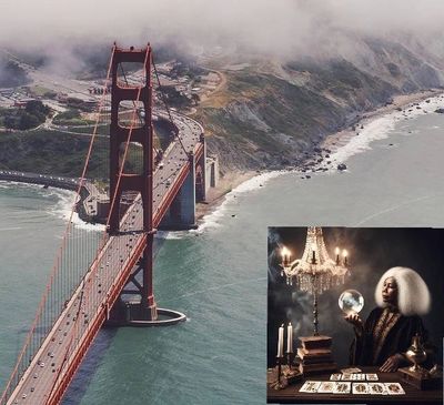 African American woman holding a crystal ball at a tarot reading table with candles, ancient books, 
