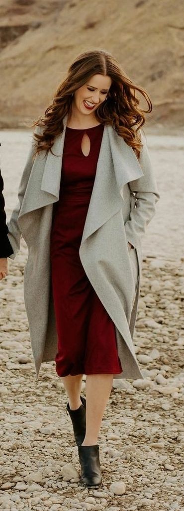 Custom wool coat and jersey dress Custom Formal Gown Dresses Lethbridge Wear Fashion Modern Woman