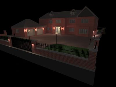 Exterior Lighting of Private Residence in Solihull