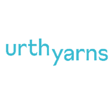 Urth Yarns logo in blue text.