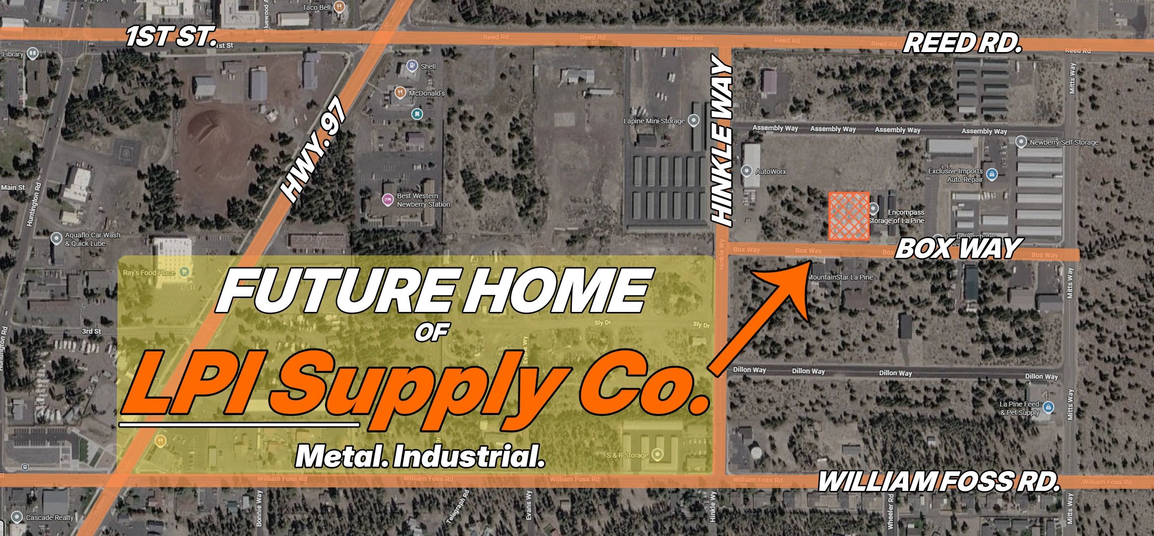 HWY 97, REED RD, BOX WAY, LA PINE, WILLIAM FOSS RD