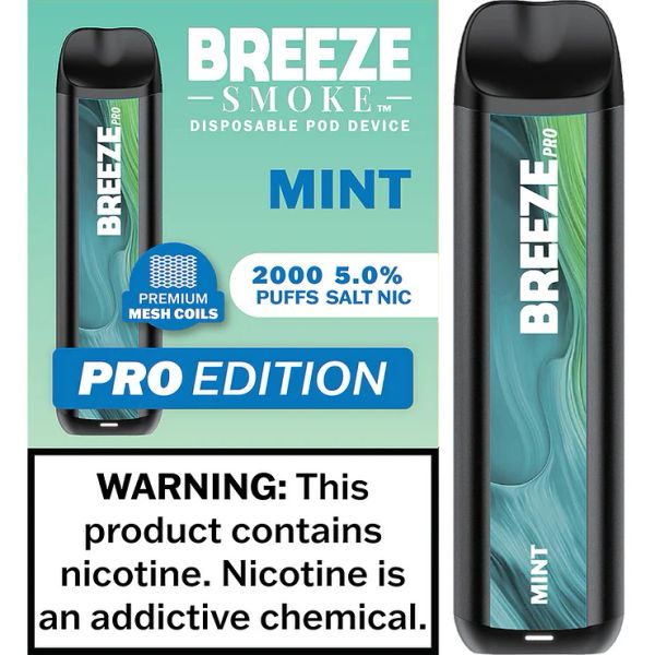 breeze smoke vape PRO EDITION DISPOSABLE Options:Tank Size Mini Vape Kit Eliquid Type-Refillable Pods STASH SMOKES & VAPES,