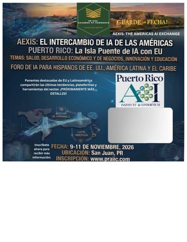 Evento AEXIS sobre intercambio de ideas en salud y negocios entre Puerto Rico y las Américas en noviembre 2026.