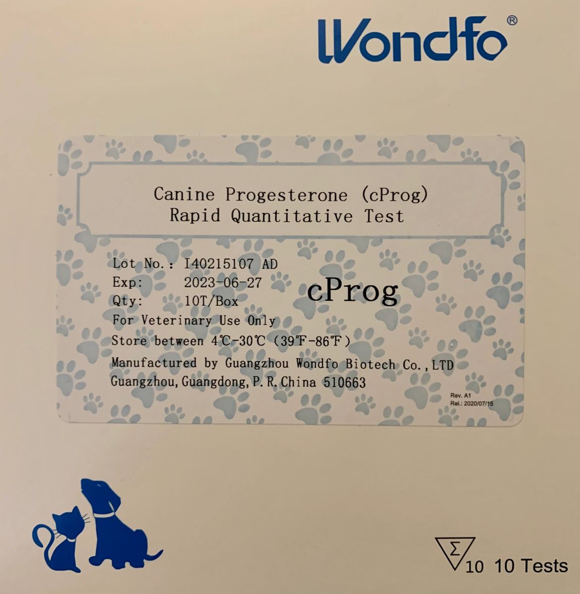 Wondfo Canine Progesterone Tests