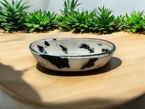 One of our small resin oval bowls