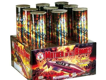 Box of 'Mother of All Bombs' fireworks.