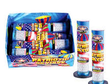 Patriotic fireworks labeled "Patriotic Sparks" and "Patriot in You".