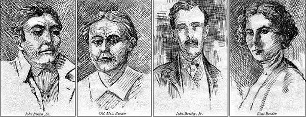 Depictions of the notorious Bender Family
