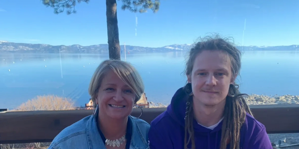 Steve & I at Lake Tahoe - Favorite restaurant