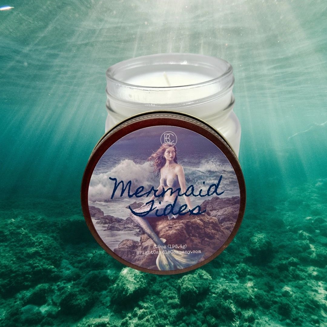Tidal Treasures Gel Candle ~ For Ocean, Mermaid and Water Magick, Tran