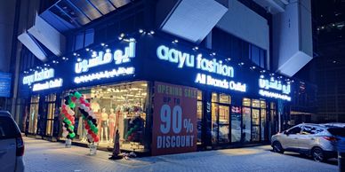 Sign Board Installed in Abu Dhabi city