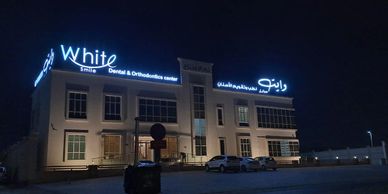Biggest Sign Board on Building which was located near Abu Dhabi city done by point to point uae