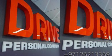 Acrylic Sign Board Installed in Abu Dhabi