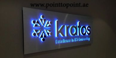 signboards with thlight supplier in Abu Dhabi, we are doing all kinds of signage and sticker works. 