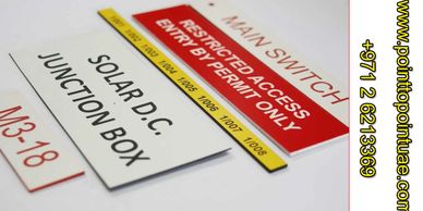 engraving labels supplier in abu dhabi uae