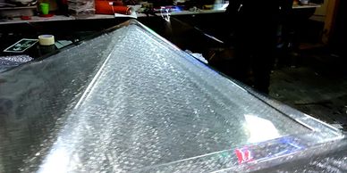 Custom acrylic molding, thermoforming, and fabrication services by Point to Point UAE in UAE