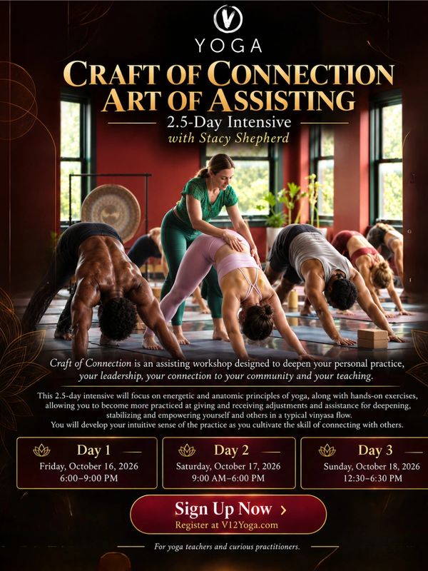 Yoga workshop on Craft of Connection and Art of Assisting with Stacy Shepherd.