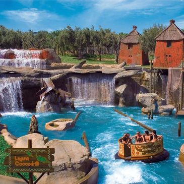 Wild-Raft-Ride "Crocodile Rapid" in "Etnaland" in Italy.