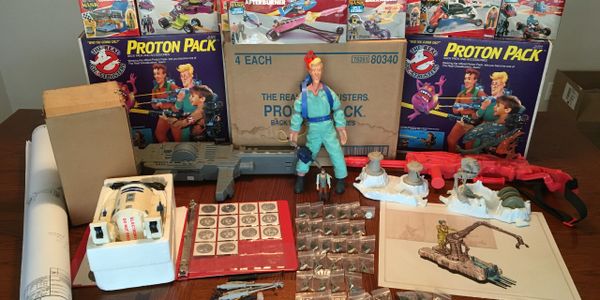 Collection of Kenner Star Wars toys and prototypes including ghostbusters and MASK 
