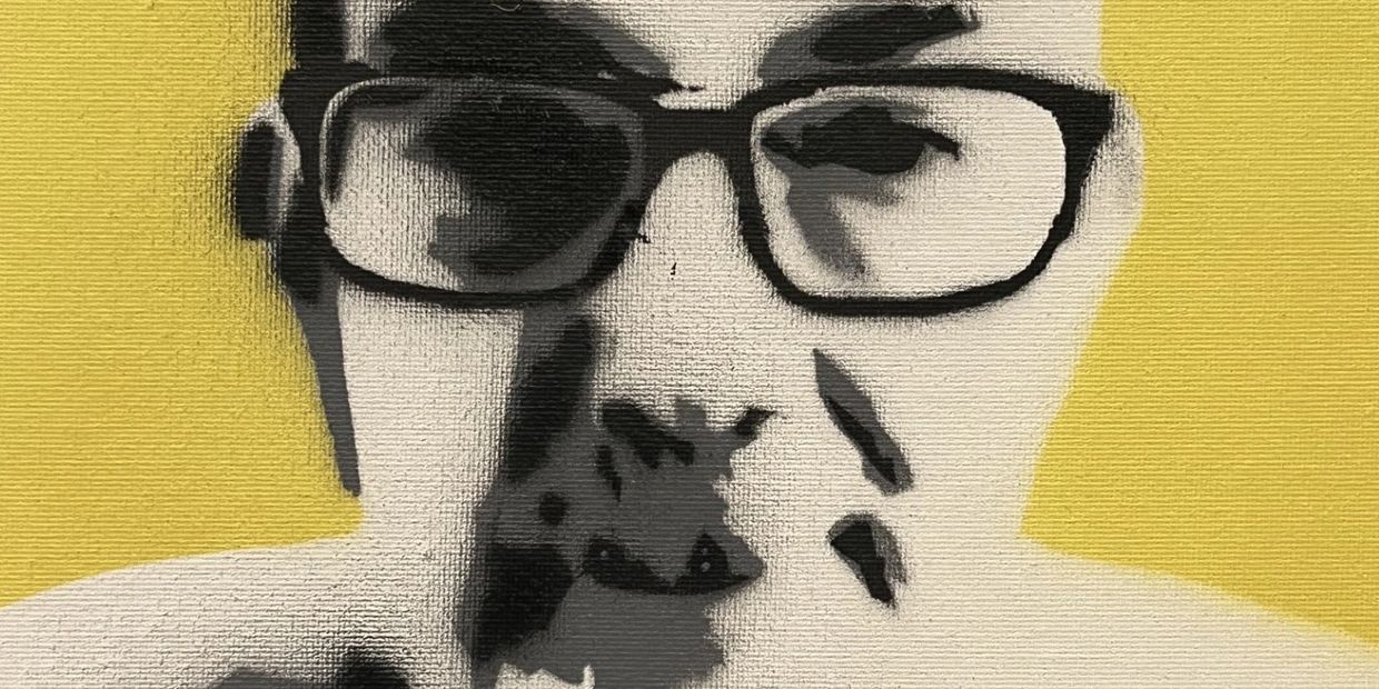 Spray Paint Stencil self portrait