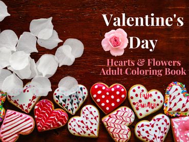 Faye Zander Valentine's Hearts & Flowers Adult Coloring Book