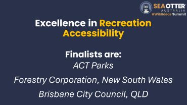 Announcement of finalists for Recreation Accessibility award.