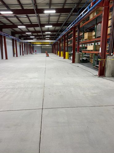 surface prepped concrete before epoxy coating