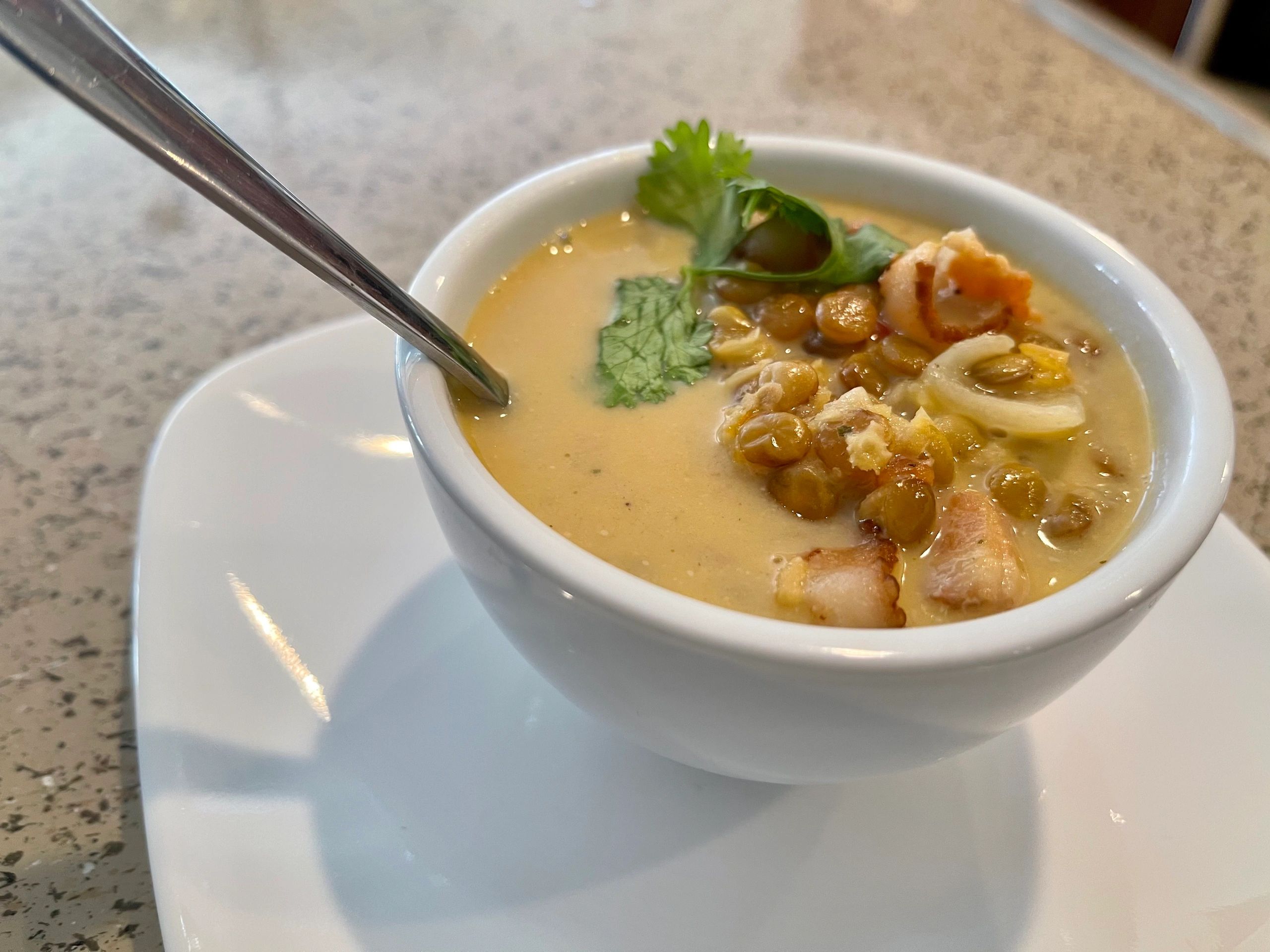 Creamy Keto Bacon Lentil Soup