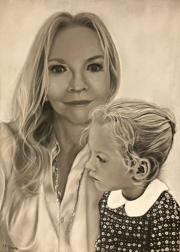  Inner Child Portrait. A beautiful connection between a woman and her inner child. This portrait sym
