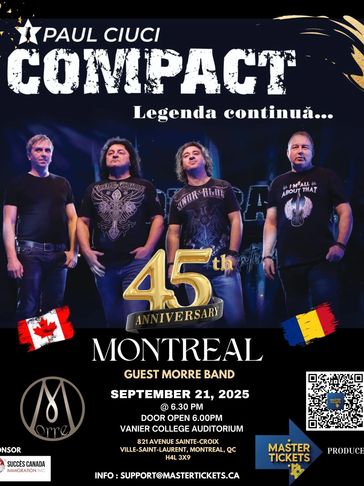 Compact band celebrates 45 years with a Montreal concert in 2025.