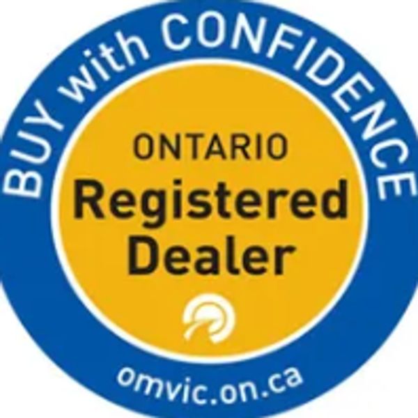 Ontario Registered Dealer badge with confidence message.