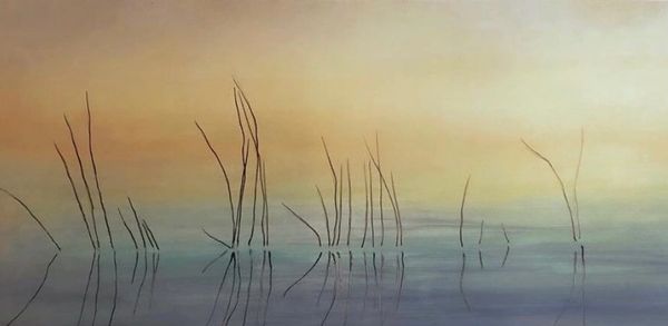 “Reeds at dusk”
Oil on canvas
18” x 36”