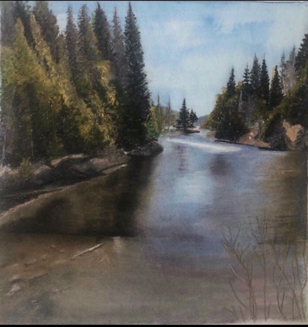 “Along chemin Dupuis”
Watercolour on paper
11” x 14”