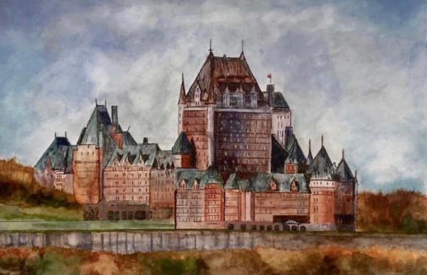 “Château Frontenac en automne”
Watercolour on cotton paper
11” x 14”