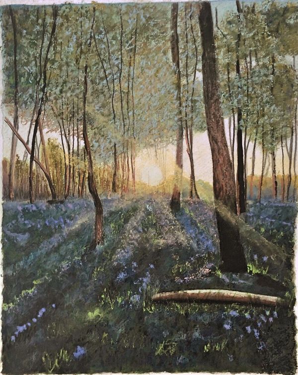 “In the bluebell wood”
Watercolour on linen paper
11” x 14”
