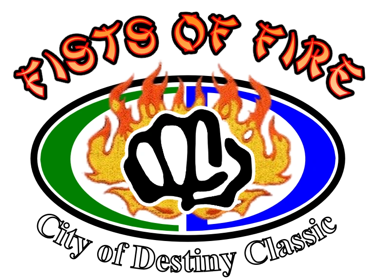 The City of Destiny Classic's Fists of Fire logo